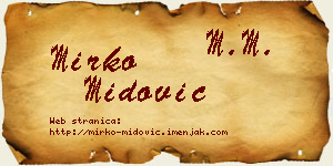Mirko Midović vizit kartica